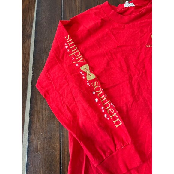 Simply Southern Tis The Season To Be Preppy Christmas T-shirt Small Holiday Gift - Picture 3 of 7